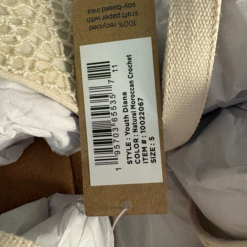Toms Cream Crochet Espadrille Sandals - Picture 9 of 9